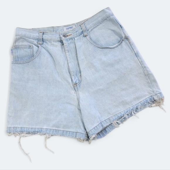 Vintage Cut-Off Esprit High Rise Shorts Mom Shorts Distressed Light was Size 11 - Picture 1 of 17